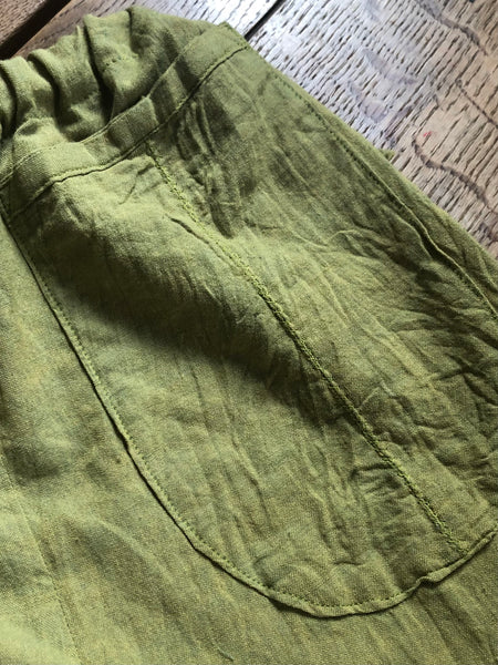 Lime organic fair trade cotton women’s long trousers (34”)
