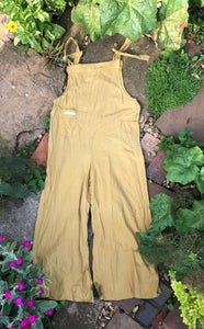 Mustard organic fairtrade cotton women’s dungarees (40”)