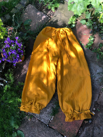 Turmeric linen women’s long bloomers (40”)