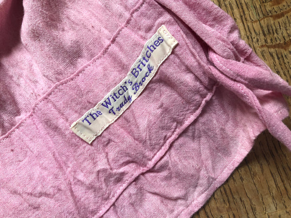 Rose pink organic fairtrade cotton women’s long bloomers (46”)