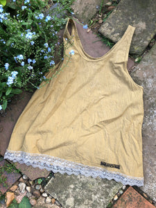 Mustard organic fairtrade Indian cotton women’s cami/ sun top (34” bust)