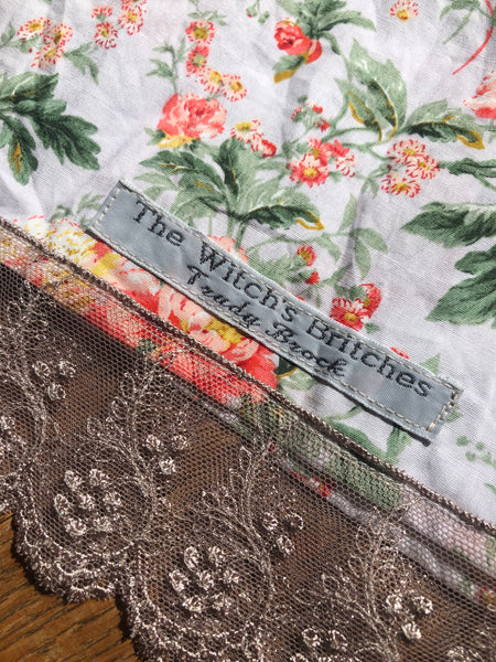 Orange roses on grey cotton women’s summer/ camisole top (36” bust)