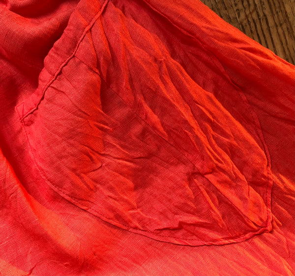 Coral linen women’s long bloomers (44”)