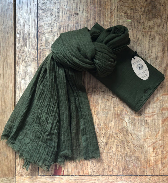 Fairtrade pure wool shawls (various shades)