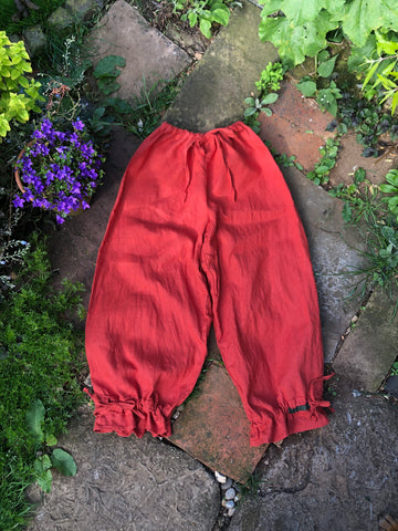 Paprika linen women’s long bloomers (38”)