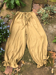 Mustard organic fairtrade cotton women’s long bloomers (44”)