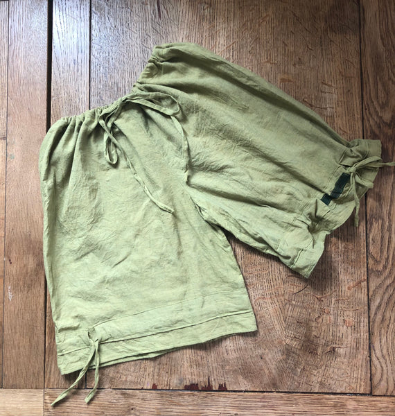 Lime organic fairtrade cotton women’s short bloomers (36”)
