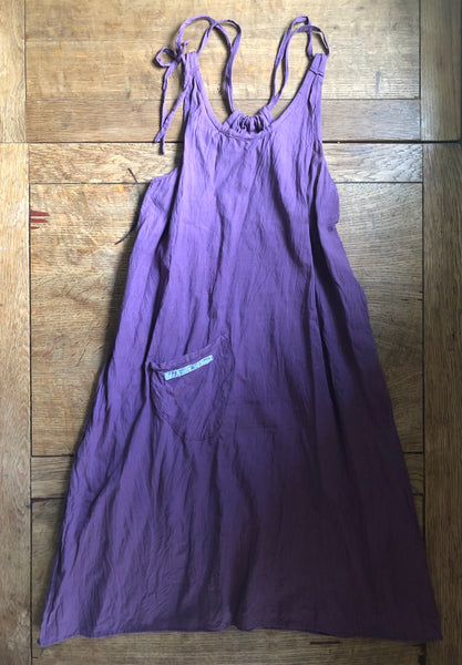 Grape organic fairtrade cotton women’s pinafore dress (34” bust)
