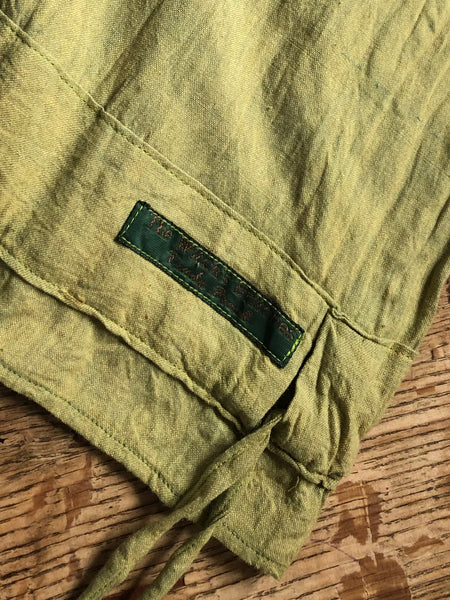 Lime green organic fairtrade cotton women’s pinafore dress (42” bust)