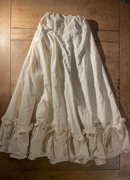 Unbleached organic cotton poplin women’s petticoat skirt (all sizes)