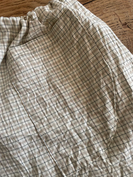 Green check shirt cotton women’s shorts (40”)