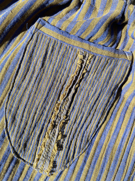 Cobalt and chrome stripe double gauze women’s Victorian style bloomers (40”)