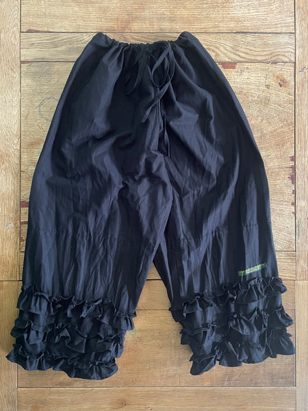 Black organic cotton poplin women’s long Victorian style bloomers (42”)