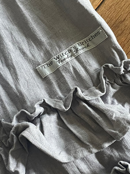 Dove grey linen women’s long Victorian style bloomers 43”)