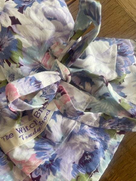 Mauve pastel floral cotton women’s long bloomers (46”)