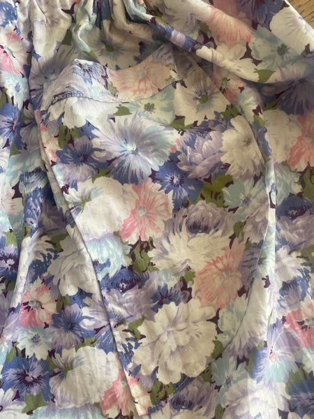 Mauve pastel floral cotton women’s long bloomers (46”)