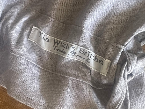 Dove grey linen women’s long bloomers (44”)