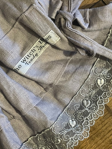 Dove grey linen women’s long bloomers (38”)