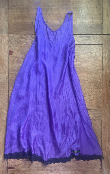Amethyst silk women’s petticoat slip (38” bust)