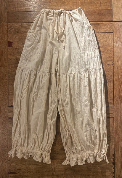 Unbleached organic cotton women’s long baggy bloomers (42”)