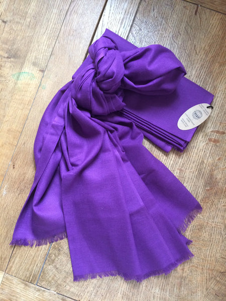 Fairtrade organic cotton shawls (various shades)