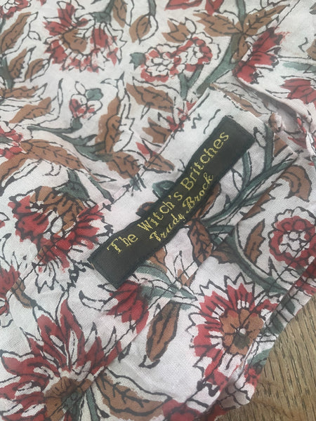 Sunflowers Indian block printed cotton women’s long bloomers (42”)