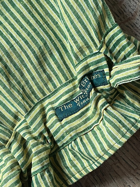 Citrus stripe Indian handloom khadi cotton women’s long bloomers (42”)