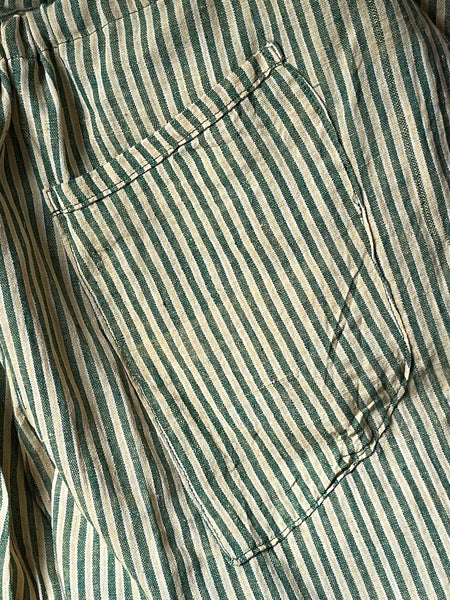 Citrus stripe Indian handloom khadi cotton women’s long bloomers (42”)