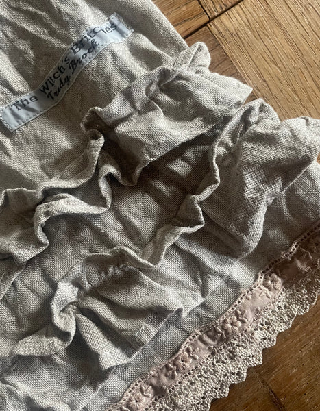 Stone linen women’s dropped crotch Victorian style bloomers (42”)