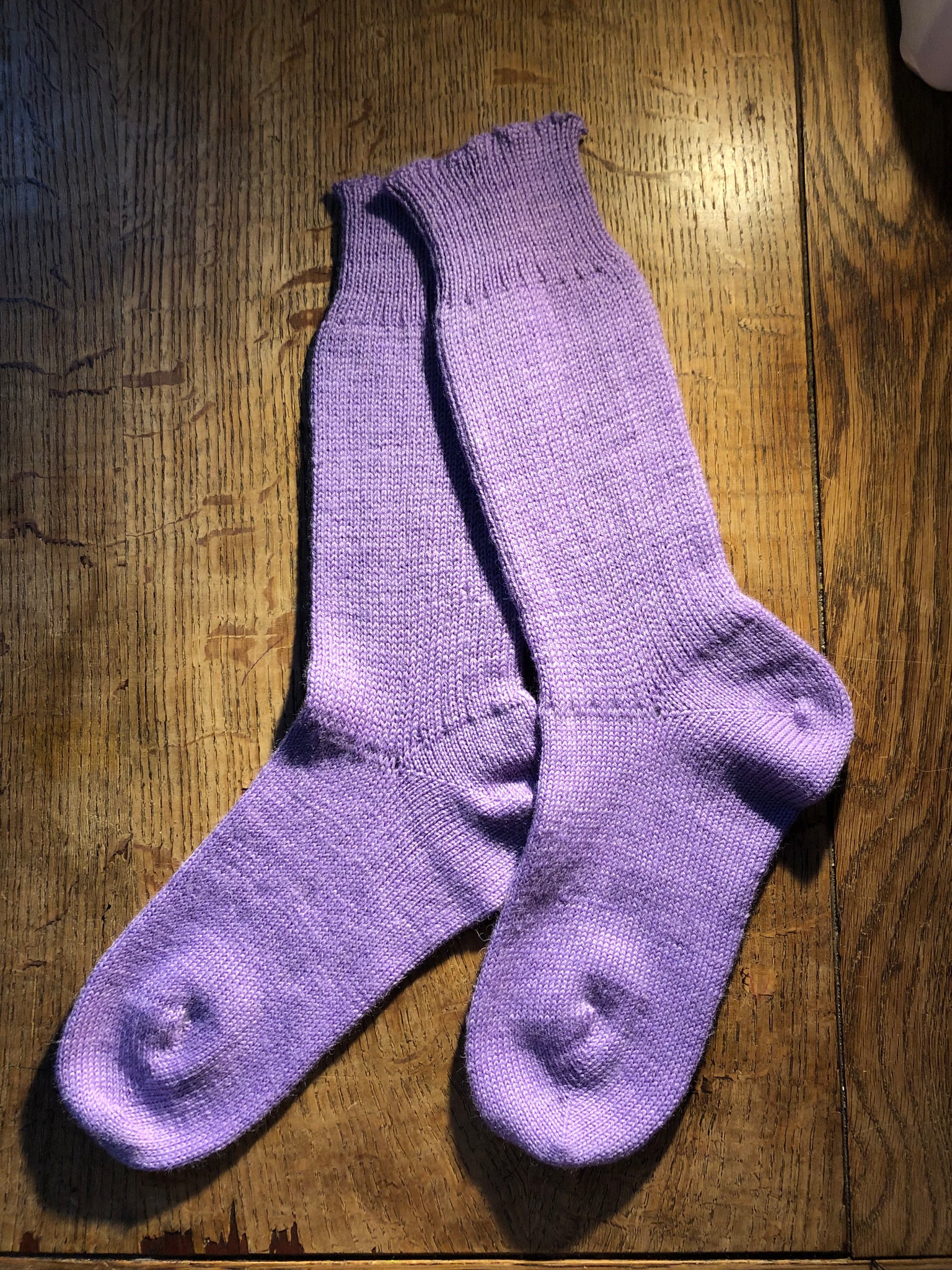 Lilac hand-cranked wool blend everyday socks (4-6)