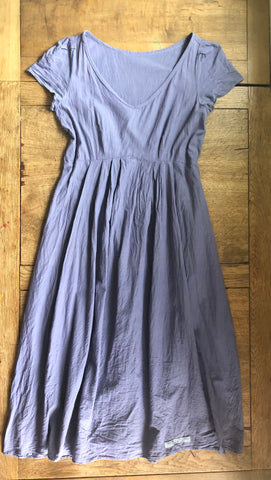 Violet organic fair trade cotton women's short sleeve dress (38” bust)