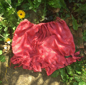 Red Nepali Ashram printed women’s cotton bloomers (42”)