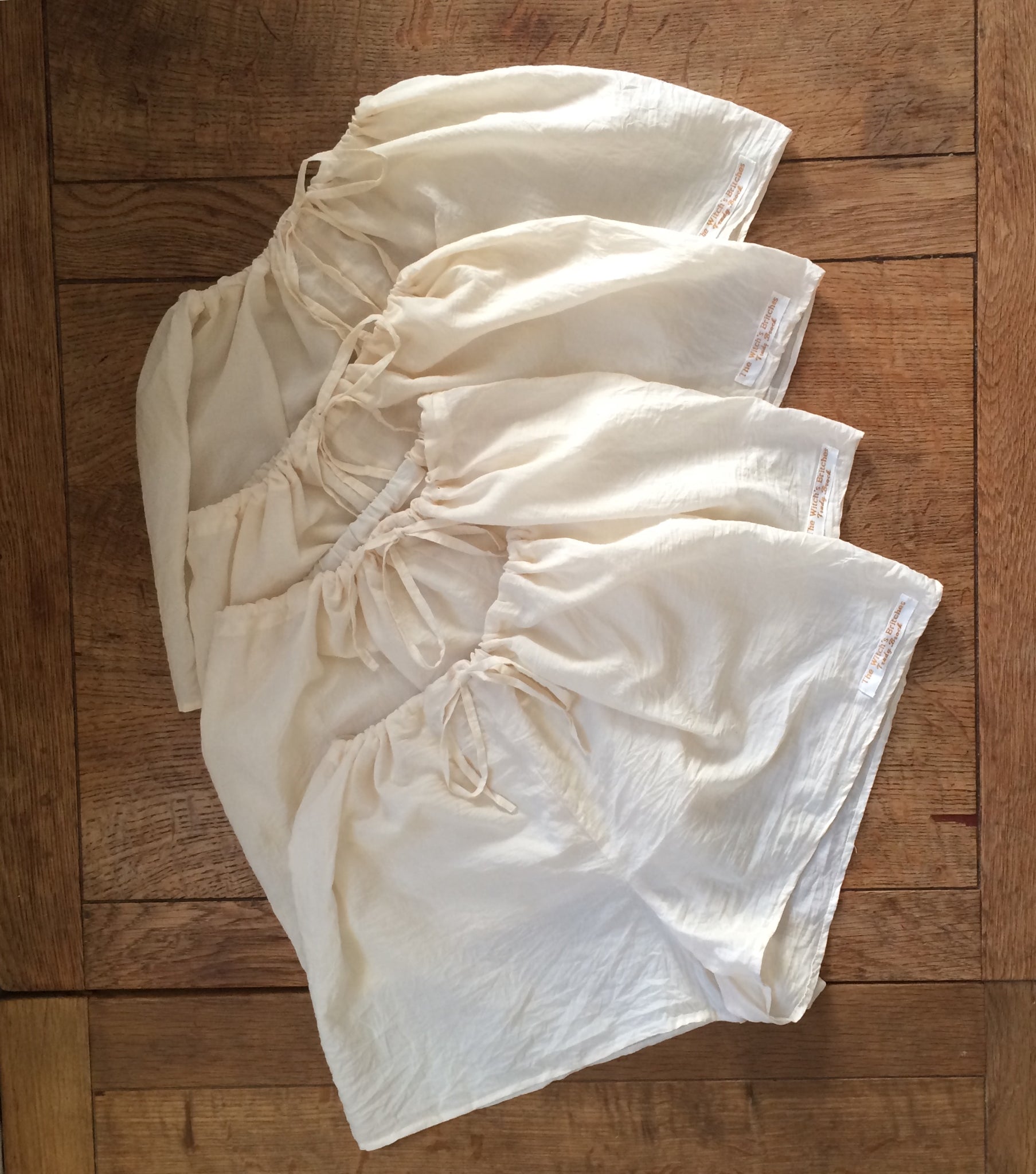 Unbleached organic cotton batiste french knickers (all sizes)