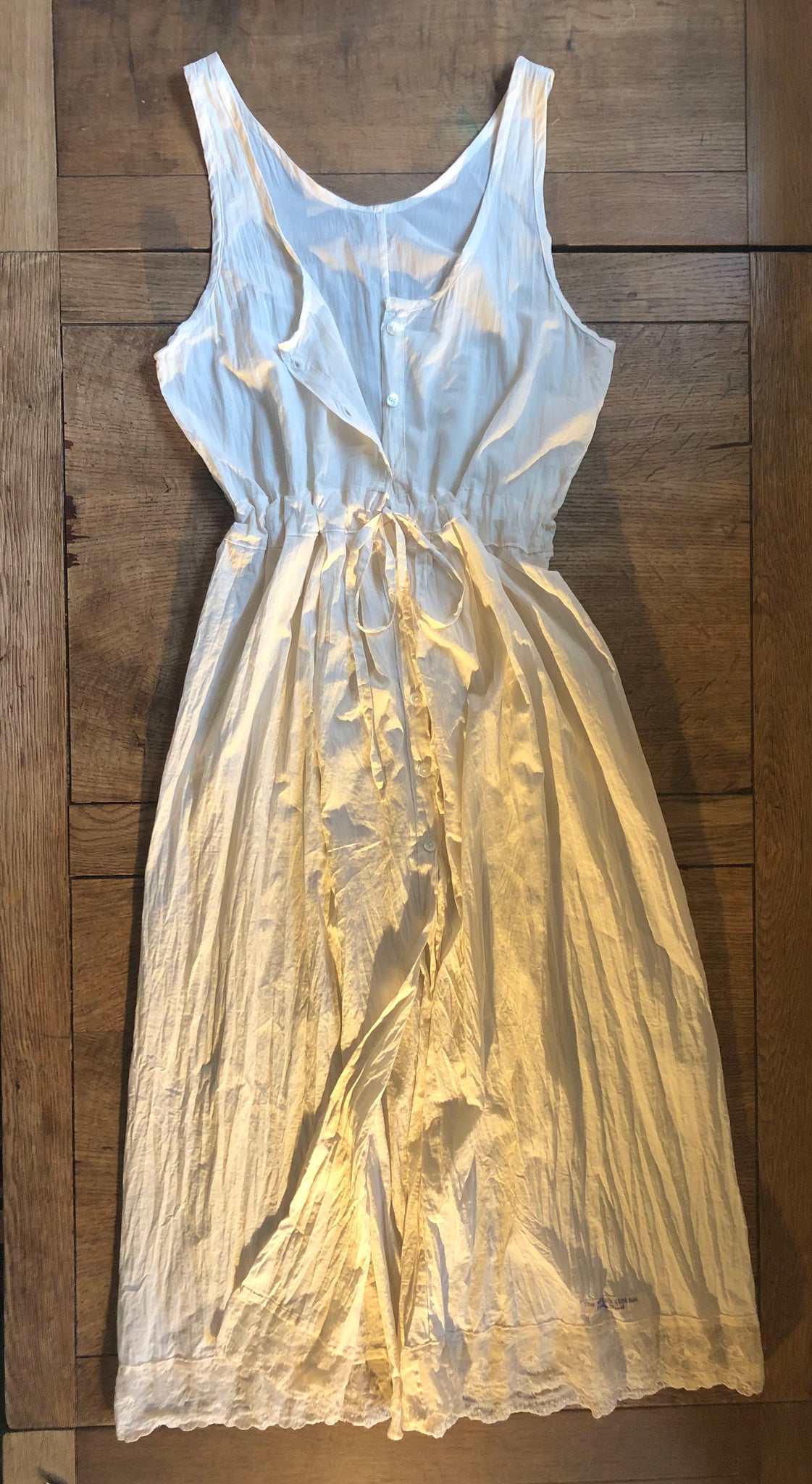 Unbleached organic cotton batiste women’s underdress/ nightdress (36” bust)