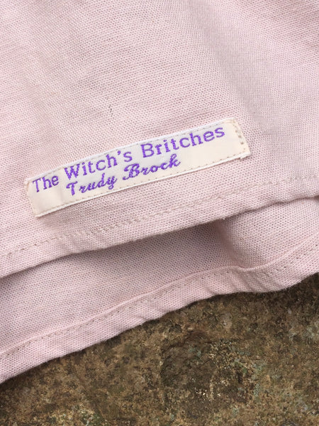 Flush pink linen blend long sleeve dress (40” bust)