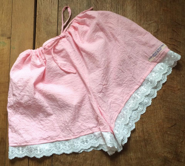 Pink candy cotton stripe ladies boxers (40")