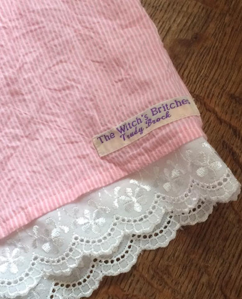 Pink candy cotton stripe ladies boxers (40")