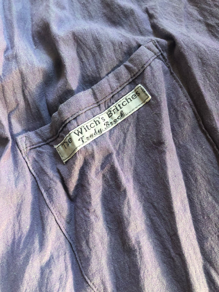 Violet organic fairtrade cotton women’s pinafore dress (42” bust)