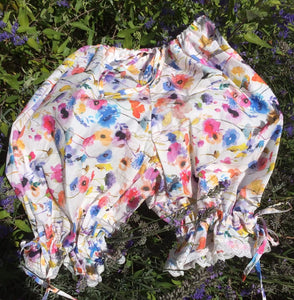 Poppies and cornflowers cotton lawn women's above knee length bloomers (40")