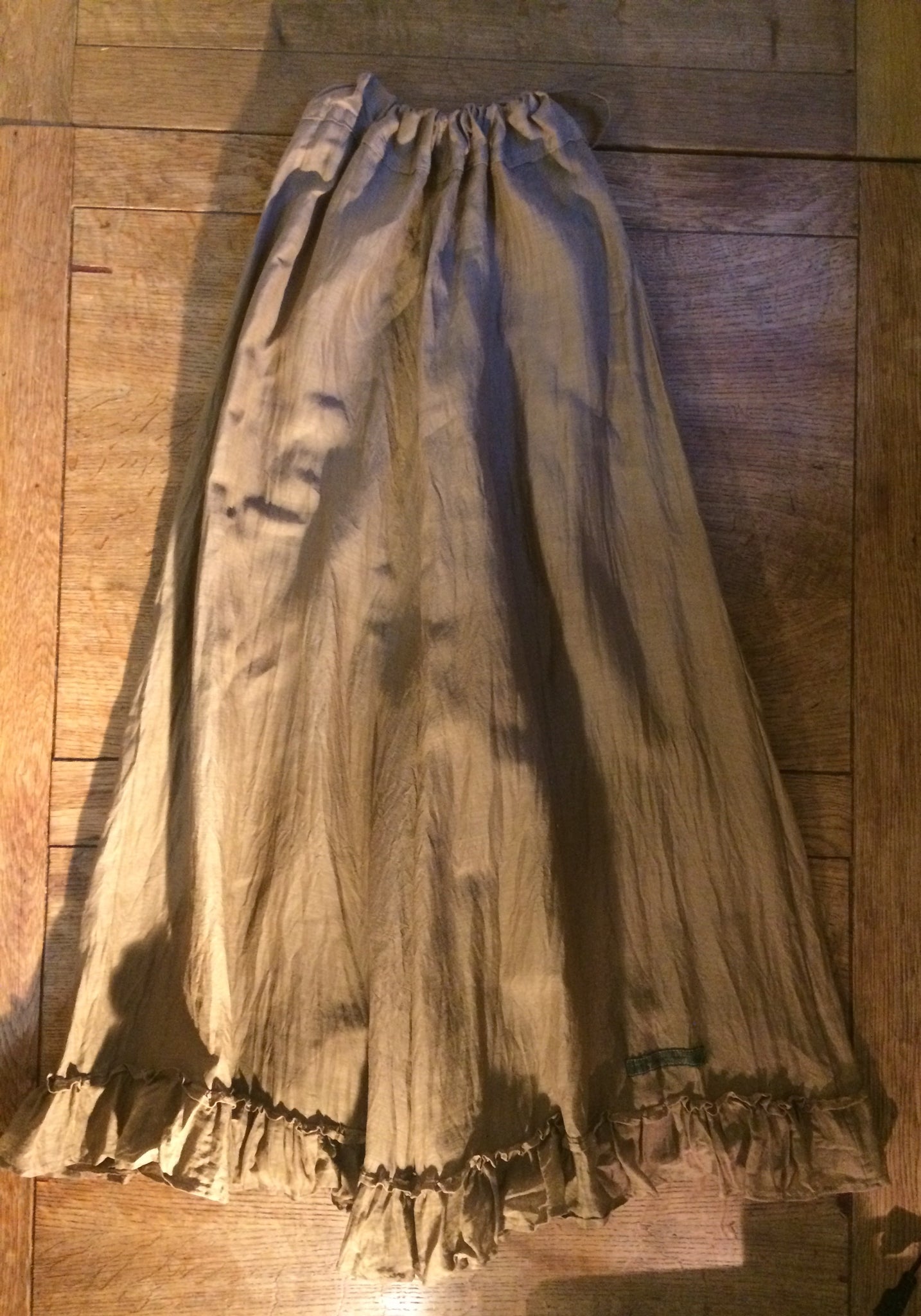 Tan brown cotton voile women’s petticoat (34" waist)