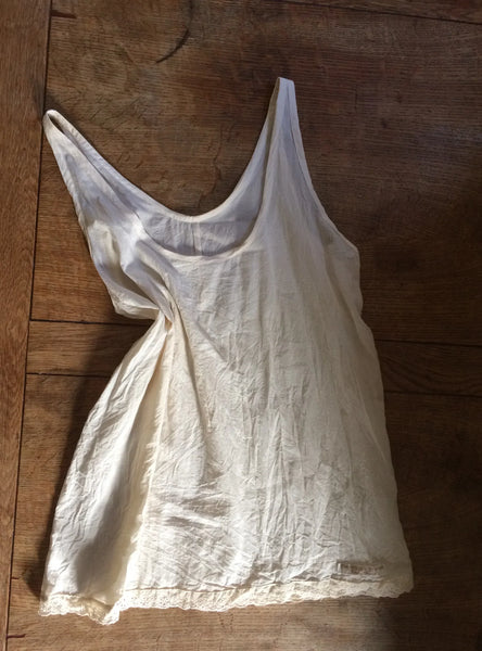 Unbleached organic cotton batiste women's camisole top (all sizes)