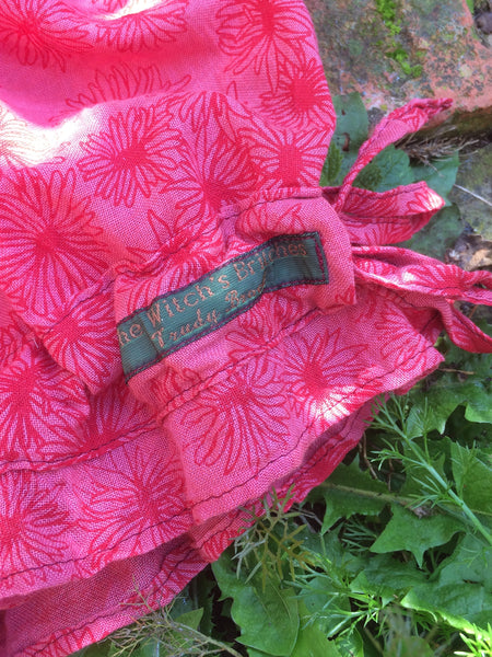 Red Nepali Ashram printed women’s cotton bloomers (42”)