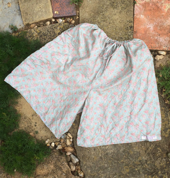 Dusty green floral cotton women’s shorts (44”)