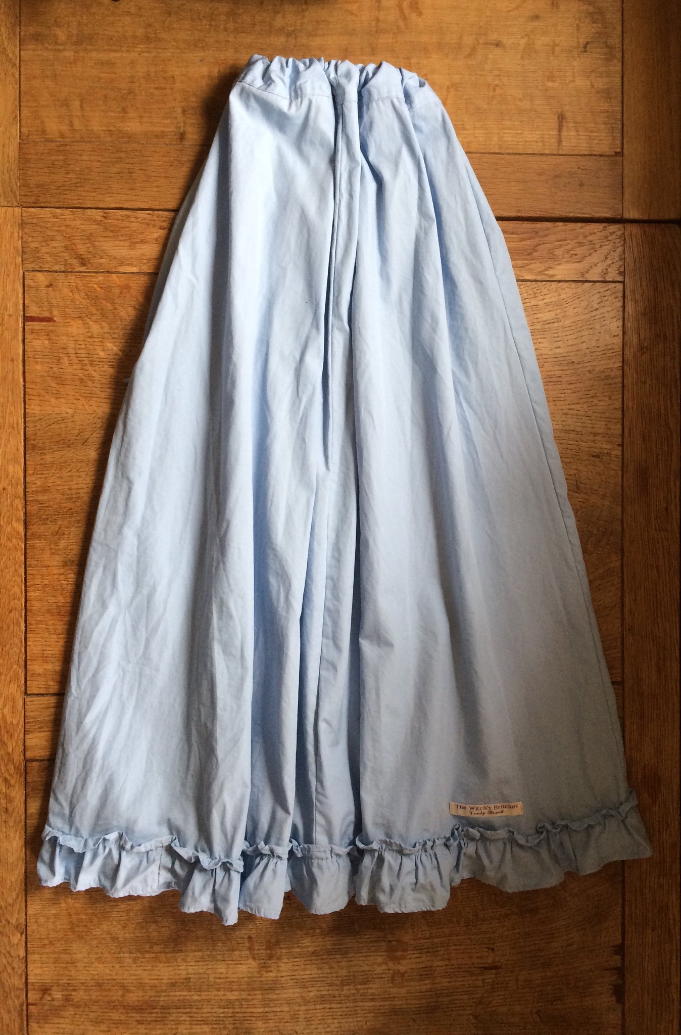 Sky blue long cotton petticoat (38" waist)