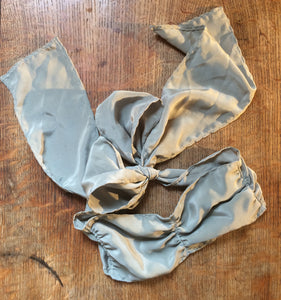 Lichen green pure silk blindfold.