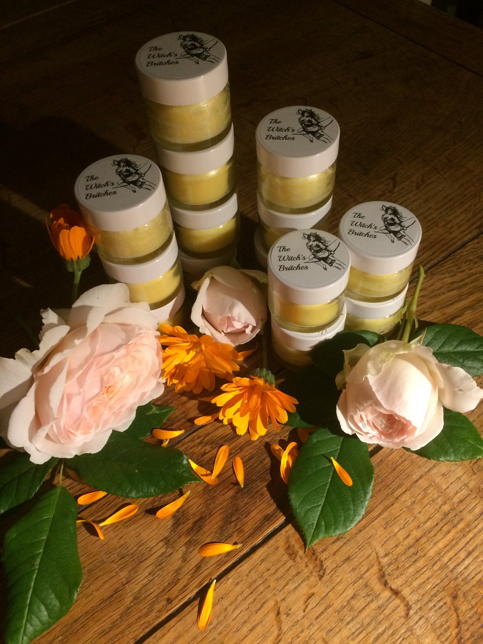 Calendula and rose lip balm