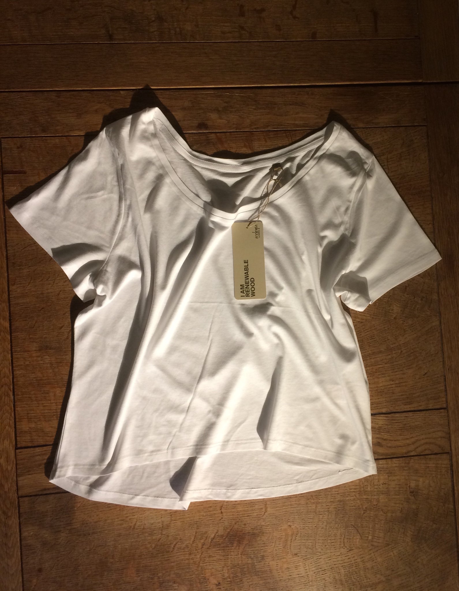 Eco-viscose/organic white cotton loose fit T shirt (All sizes)