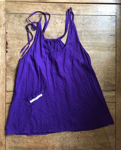 Deep purple cotton voile women’s camisole top (34” bust)