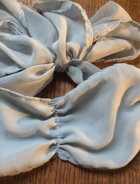 Dusky blue chiffon blindfold