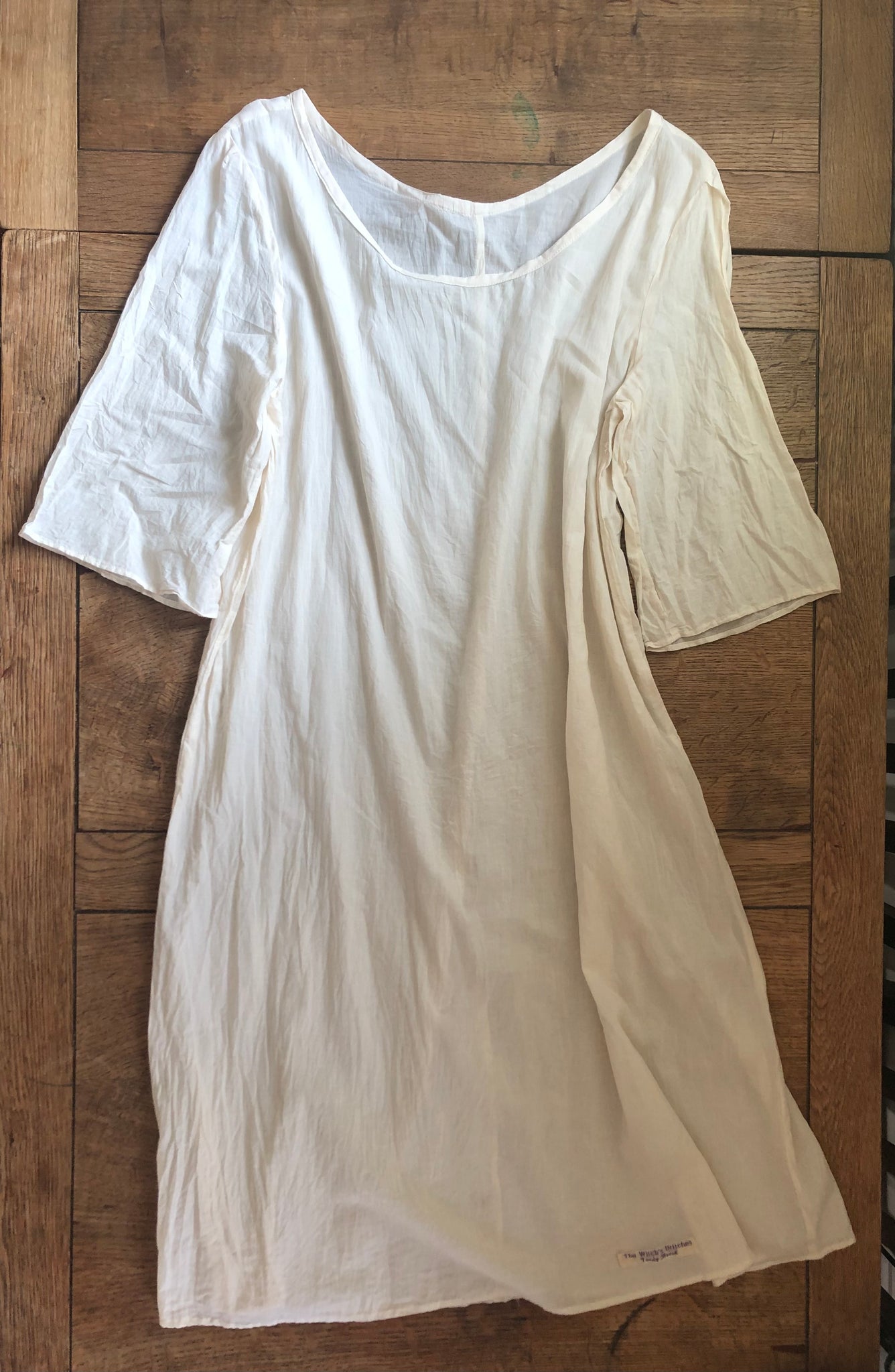 Unbleached organic cotton batiste women's chemise dress (All sizes)
